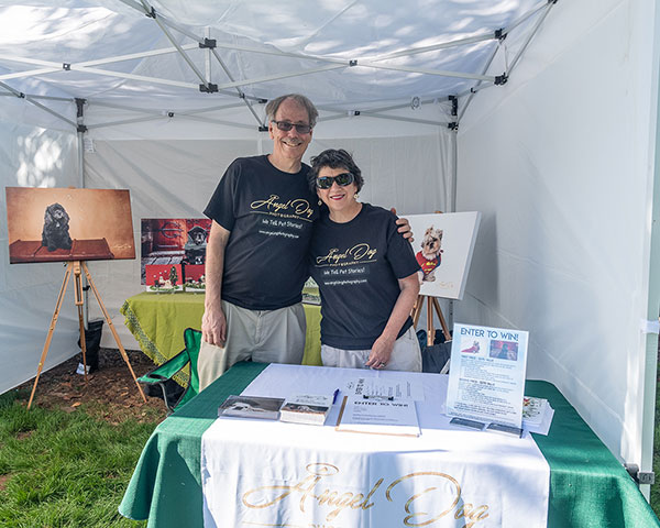 Our booth at events like Harbor Hounds and the Gig Harbor Maritime Festival.