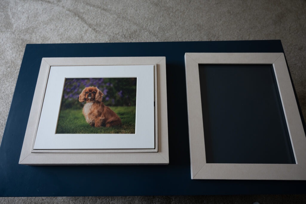 See Them Grow photo box on coffee table